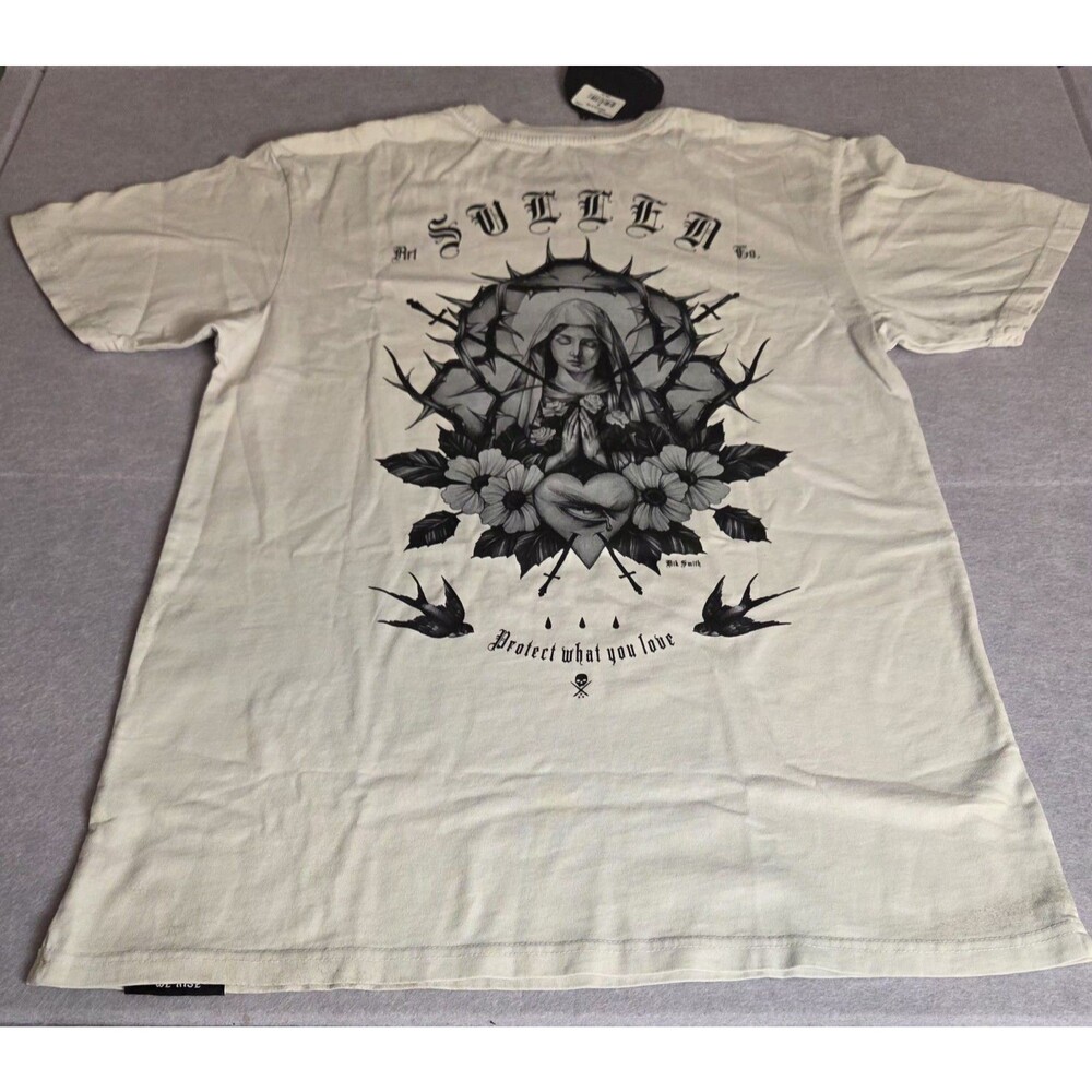 SULLEN Art Collective Graces Tee White Small Nik Smith Tattoo Graphic NWT